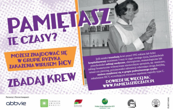 Trwa kampania "Pamiętasz te czasy?" Zdrowie, LIFESTYLE - Trwa ogólnopolska kampania edukacyjna pt. „Pamiętasz te czasy?”. Jej głównym celem jest zachęcenie Polaków do wykonywania badań diagnostycznych na obecność HCV – wirusa, który wywołuje zapalenie wątroby typu C.