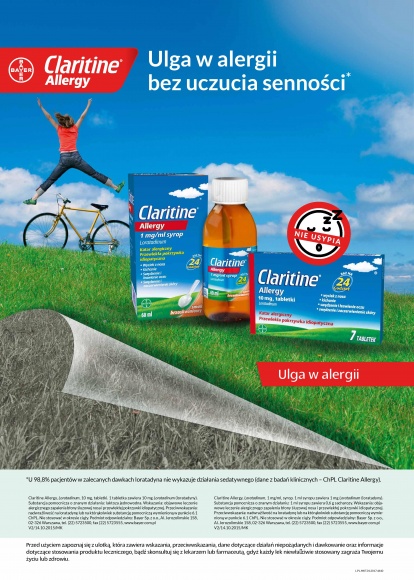 Claritine Allergy firmy Bayer wychodzi na przeciw alergii i 20 marca ruszyła z o Zdrowie, LIFESTYLE - Claritine Allergy to lek, który łagodzi objawy alergii i nie usypia oraz nie wchodzi w reakcję z innymi lekami, żywnością oraz alkoholem.