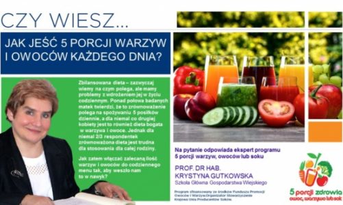 Czy wiesz, jak jeść 5 porcji warzyw i owoców każdego dnia?