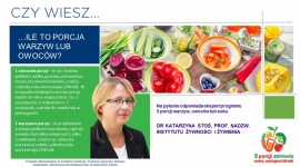 Czy wiesz ile to porcja warzyw lub owoców? Zdrowie, LIFESTYLE - KOMENTARZ: DR KATARZYNA STOŚ, PROF. NADZW. INSTYTUTU ŻYWNOŚCI I ŻYWIENIA