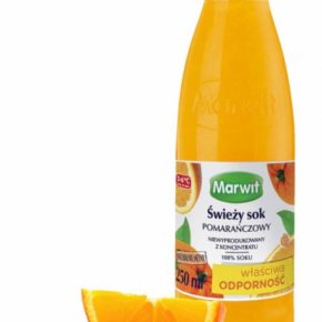 Świeży sok pomarańczowy Marwit. Na lepszą odporność!
