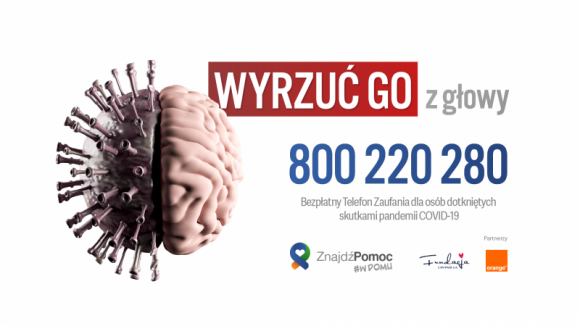 Uruchomienie Bezpłatnego Telefonu Zaufania COVID-19 Zdrowie, LIFESTYLE - Fundacja "Znajdź Pomoc" we współpracy z Orange Polska oraz Fundacją CAN-PACK uruchomiła Bezpłatny Telefon Zaufania dla osób dotkniętych skutkami pandemii COVID-19.