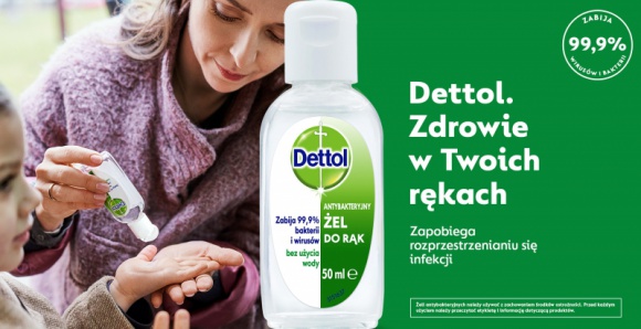 Ruszyła kampania „Zdrowie w Twoich rękach” marki Dettol Zdrowie, LIFESTYLE - Dettol, światowy lider wśród produktów antybakteryjnych, ruszył z kampanią „Zdrowie w Twoich rękach”, w której zachęca do budowania i pielęgnowania właściwych nawyków w obszarze dbania o zdrowie wskazując, że higiena jest jego podstawowym elementem.